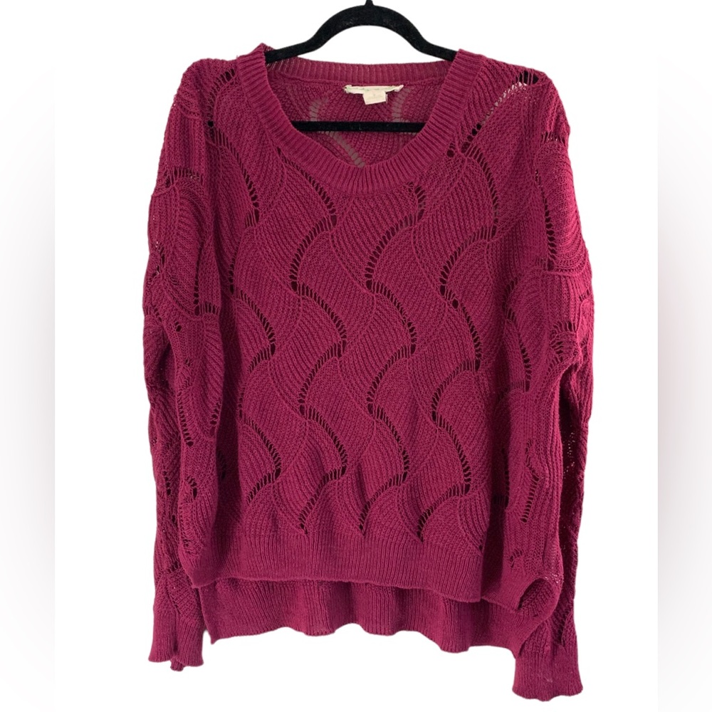 Urban Outfitters Pink Open Knit Sweater